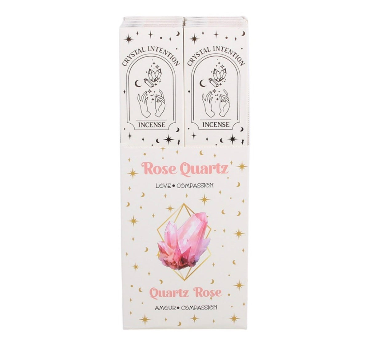 INCIENSO «NATIVE SOUL CRYSTAL INTENTIONS» CON TROCITOS DE CUARZO ROSA