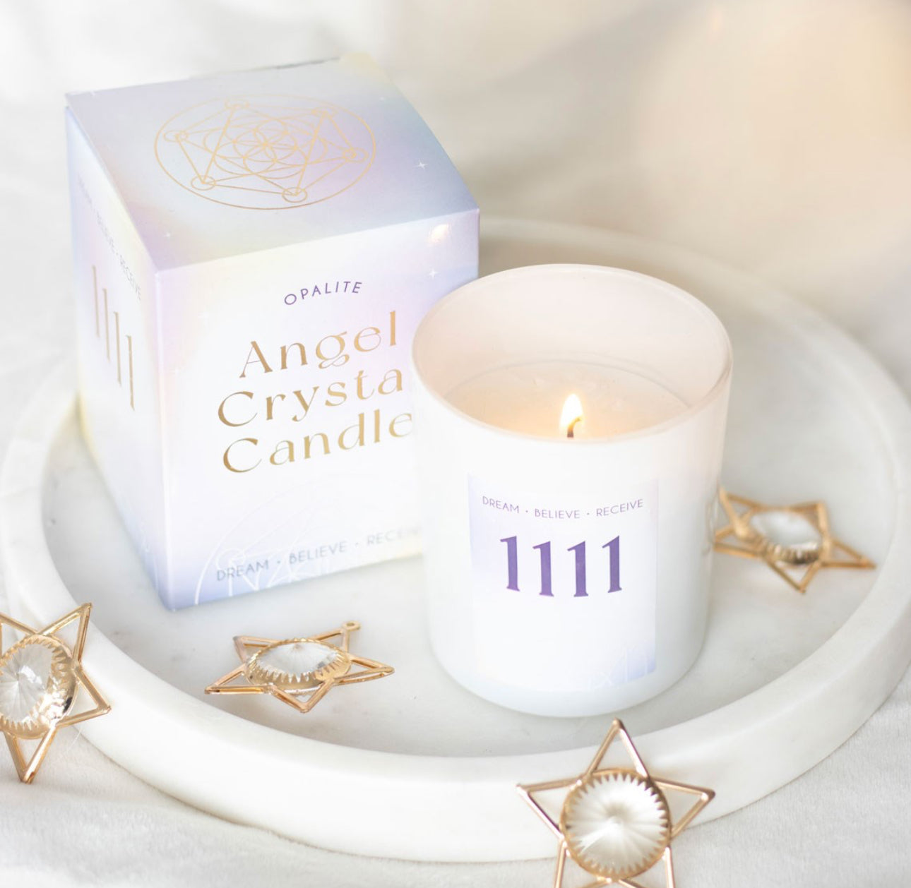 VELA MANIFESTACION CHIP OPALITA NUMERO ANGEL 1111
