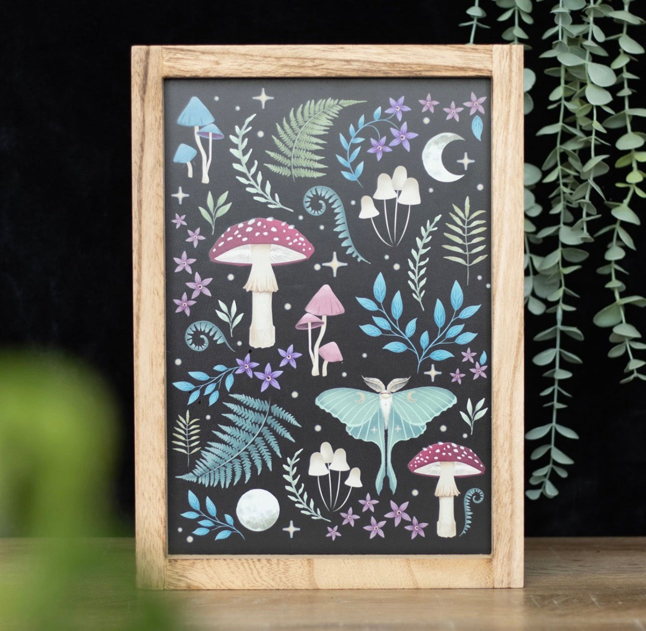 IMPRESIÓN DE ARTE DE PARED ENMARCADO BOSQUE OSCURO