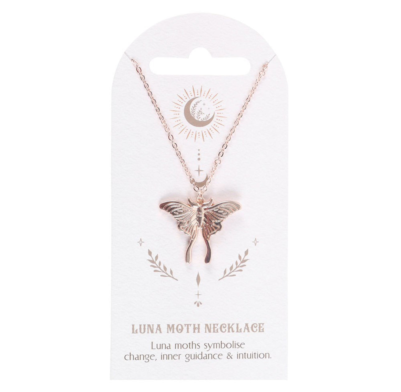 Collar con colgante de polilla Luna