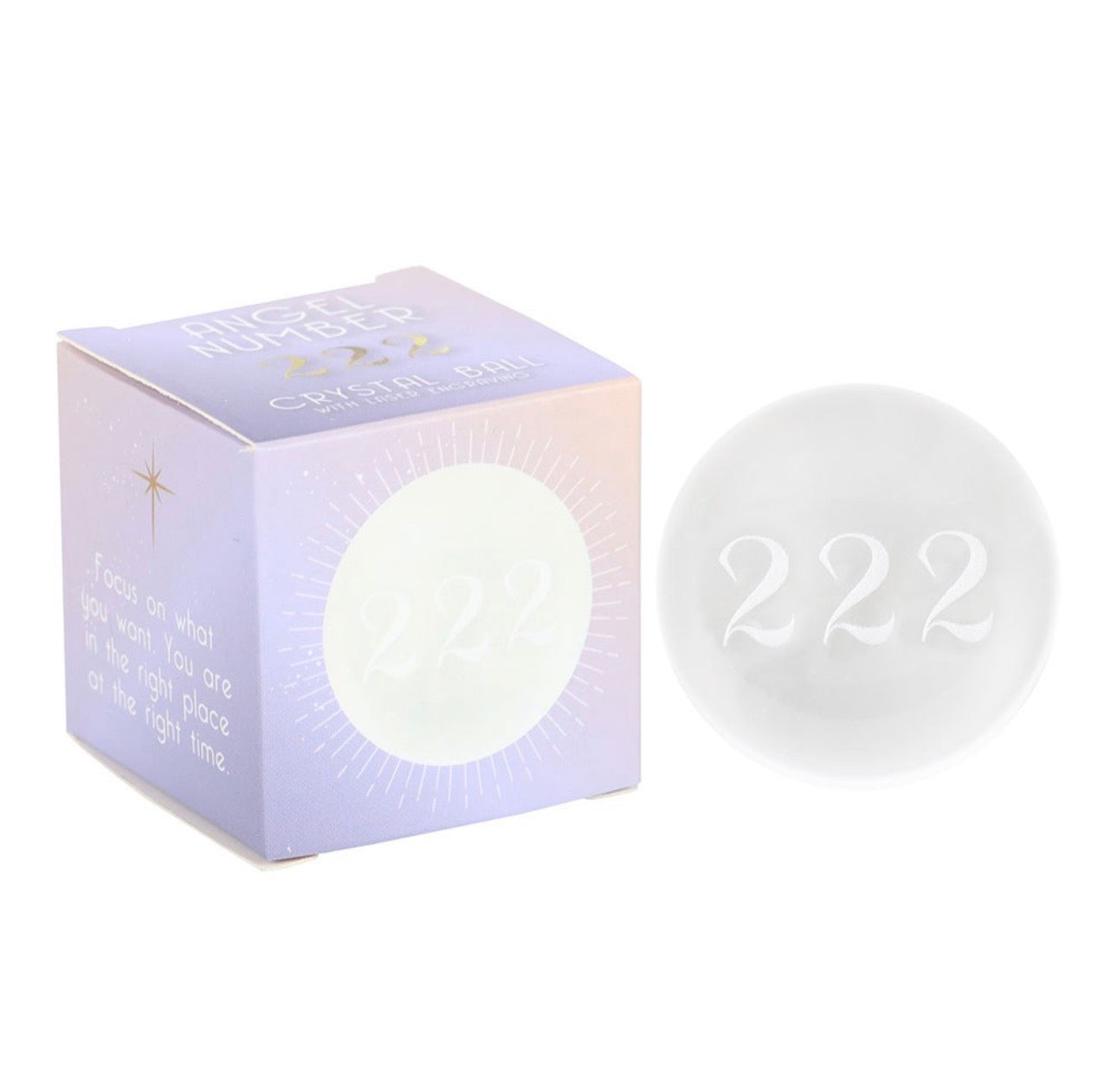 BOLA DE CRISTAL CON EL NÚMERO DE ÁNGEL 222