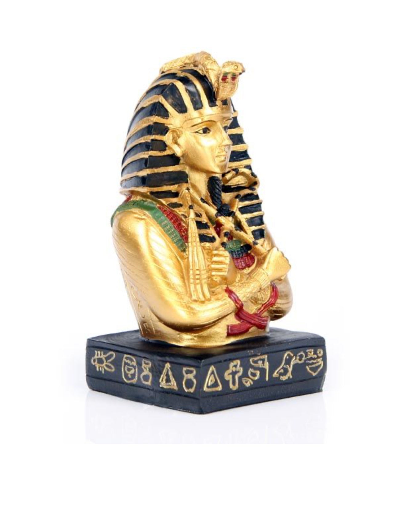 Figura Egipto Tutankamon Egipcio Dorado con Báculo y Mayal