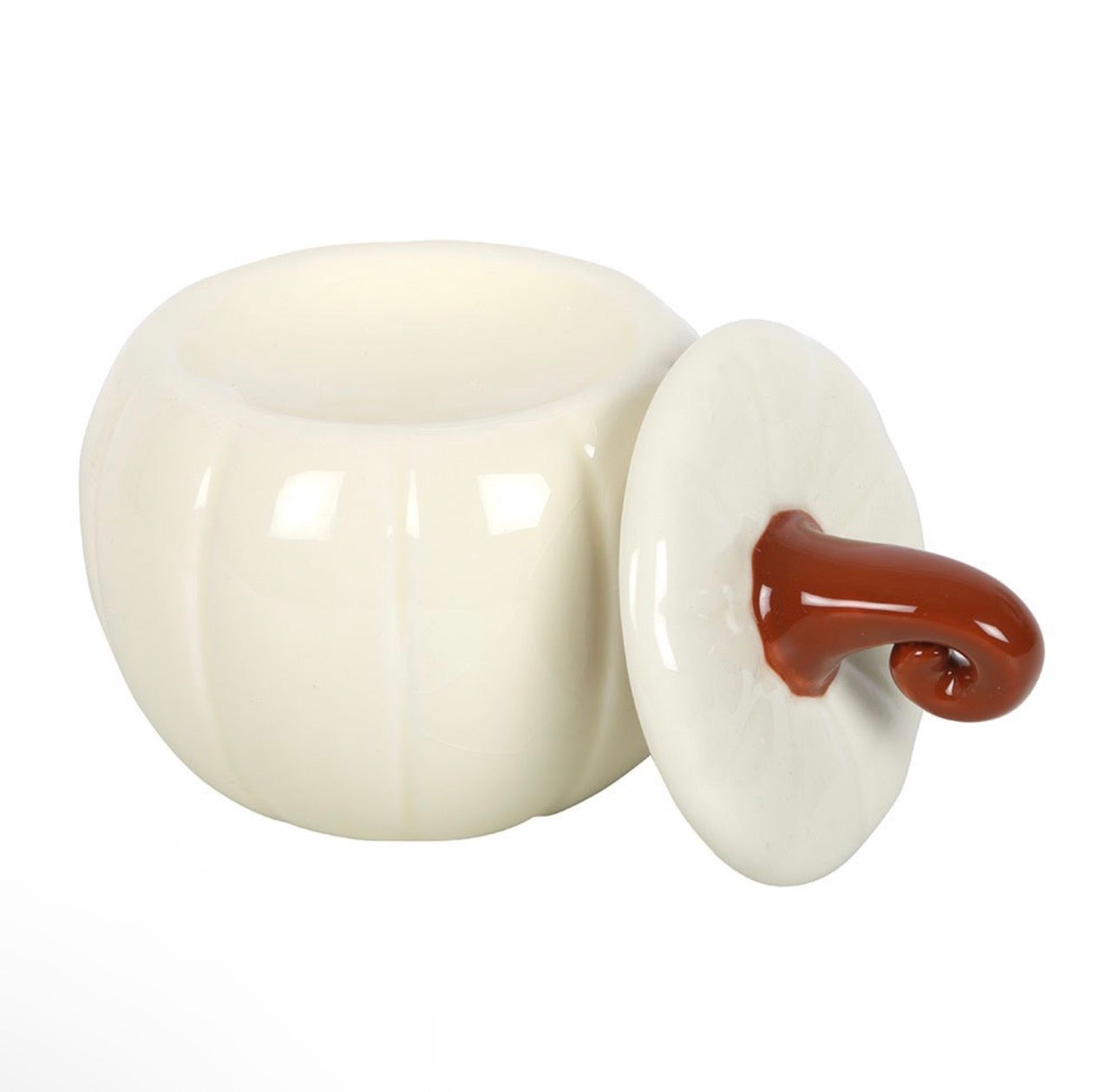 QUEMADOR DE ACEITE DE CALABAZA BLANCA RIZADA