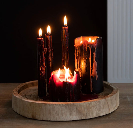 PAQUETE DE 4 VELAS LÁGRIMAS DE VAMPIRO