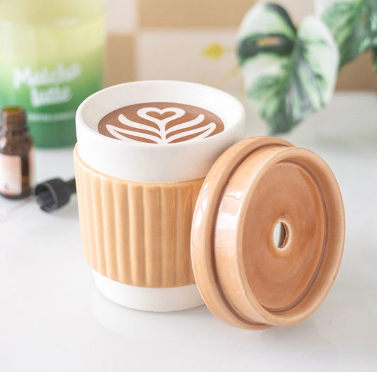 QUEMADOR DE ACEITE CON FORMA DE TAZA DE CAFÉ