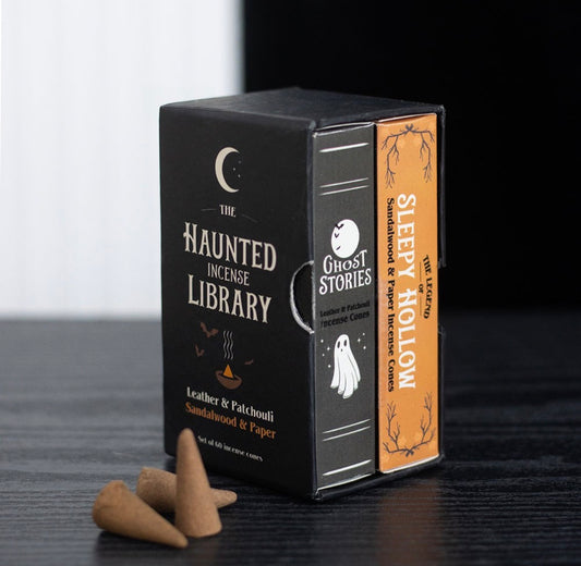 JUEGO DE 2 PAQUETES DE CONOS DE INCIENSO DE BIBLIOTECA EMBRUJADA