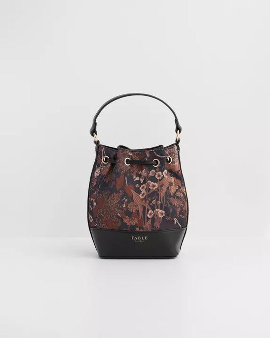 Bolso cubo negro FABLE Deco Blooms