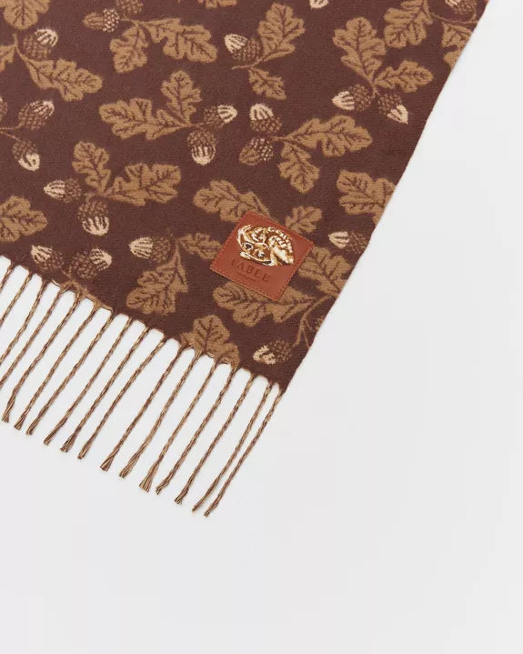 Bufanda de jacquard de bellota de chocolate FABLE