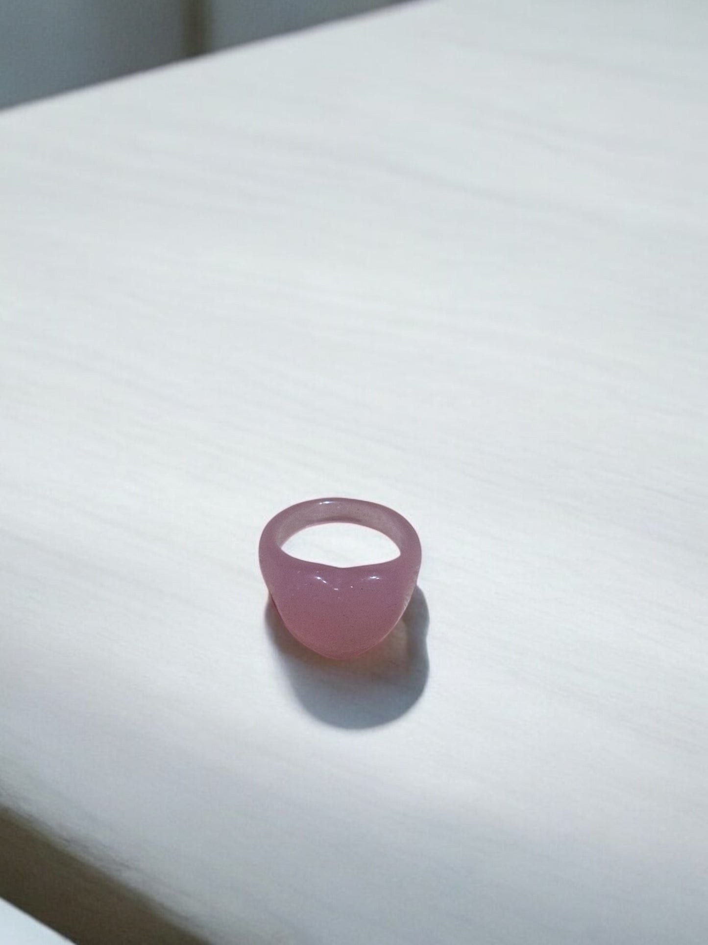 Anillo resina corazón