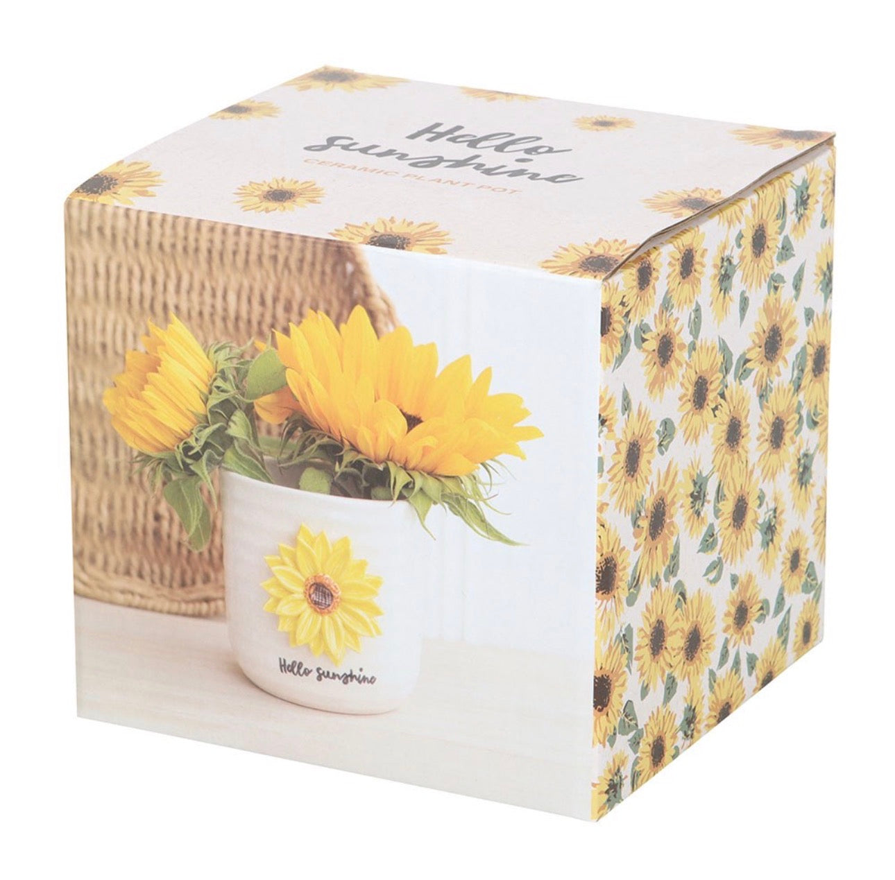 MACETA HELLO SUNSHINE CON GIRASOL 3D