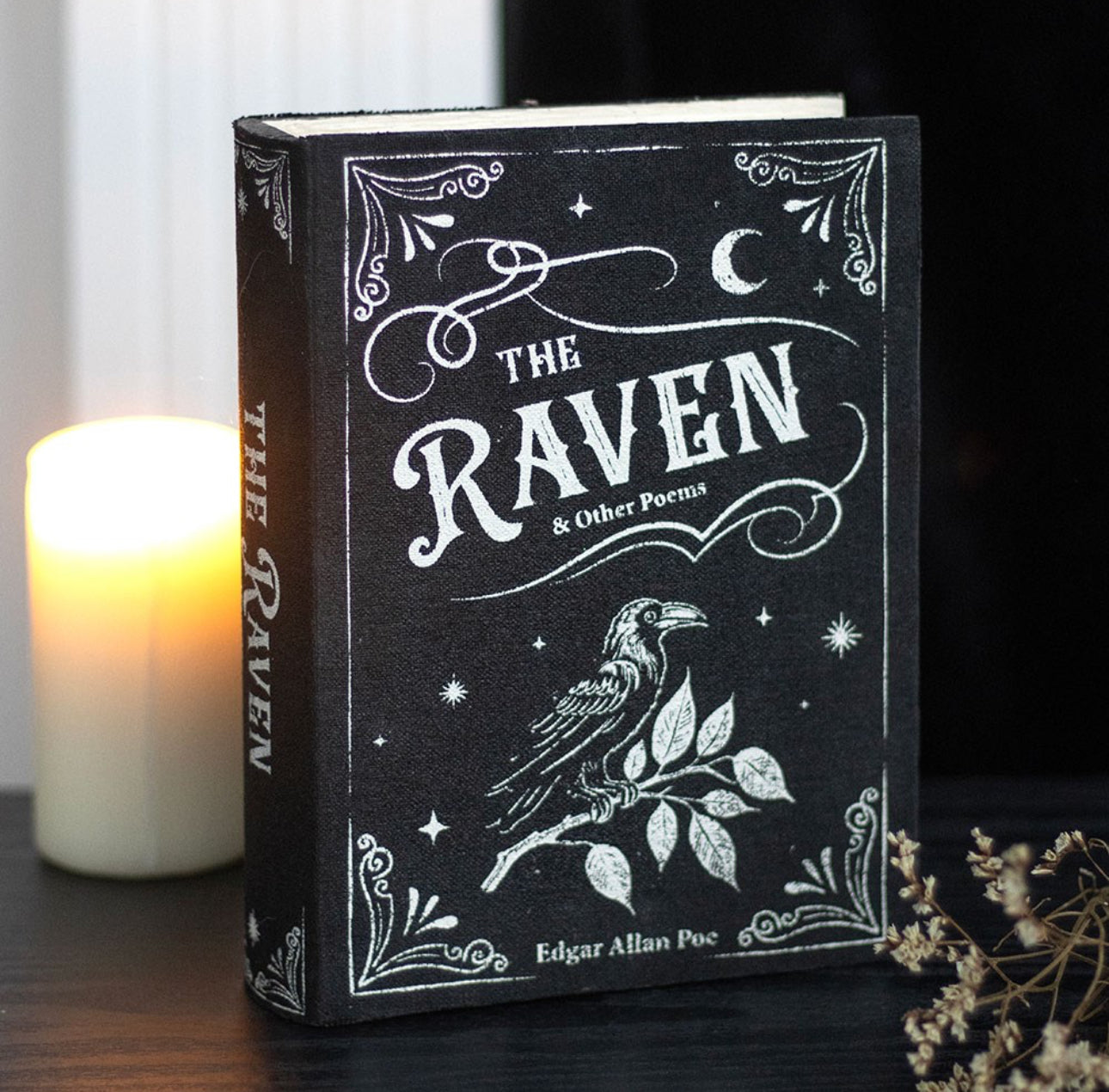 Caja de almacenamiento con forma de libro El cuervo
