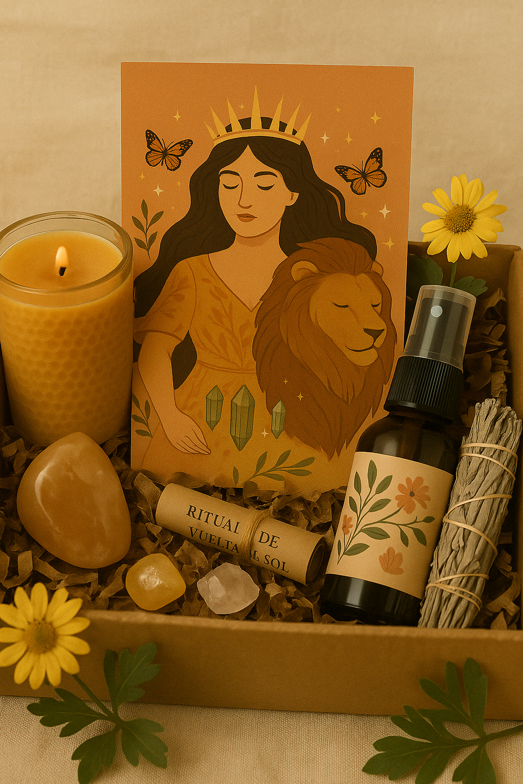 Caja de vuelta al sol Leo