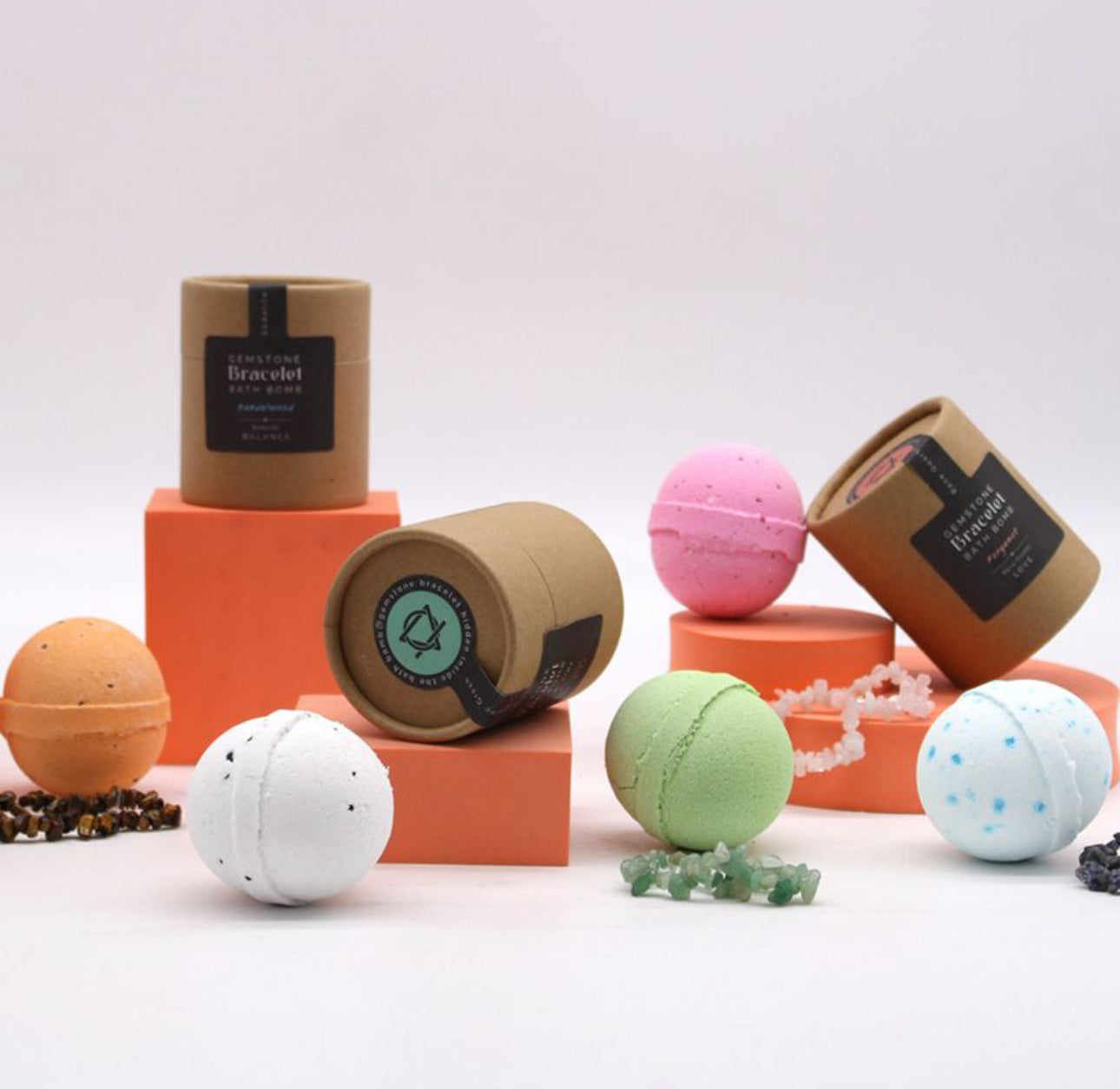 Bomba de Baño de Karité y Sándalo con Pulsera de Sodalita