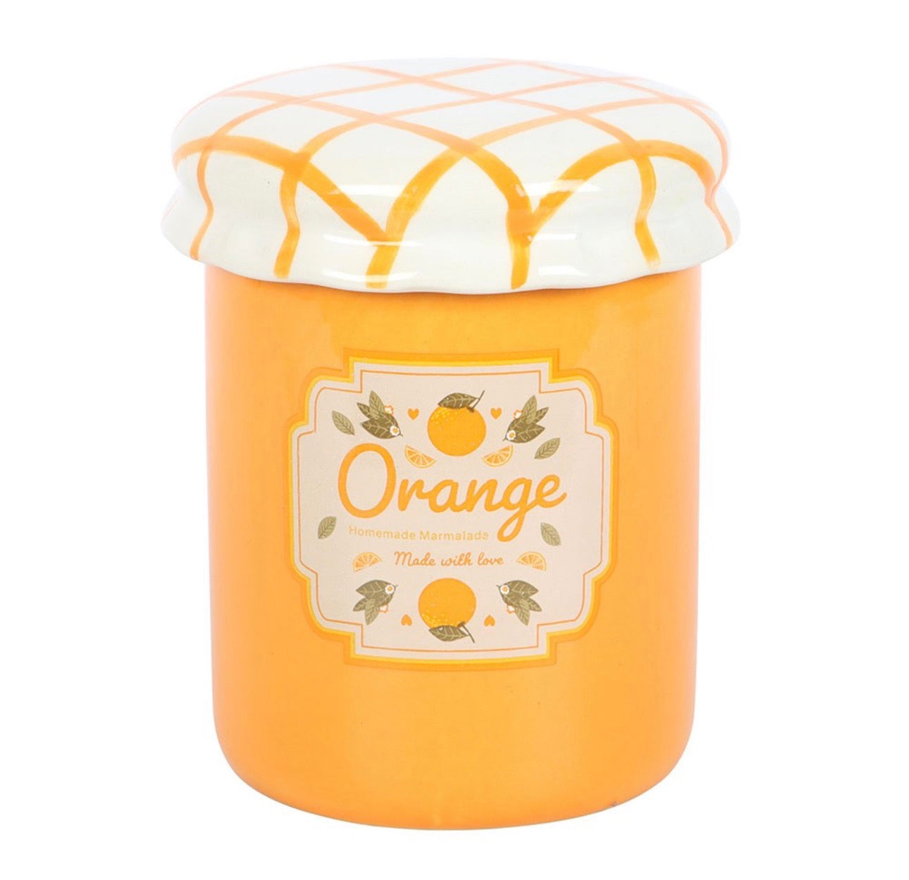 QUEMADOR DE ACEITE Y CALENTADOR DE CERA EN TARRO DE MERMELADA DE NARANJA