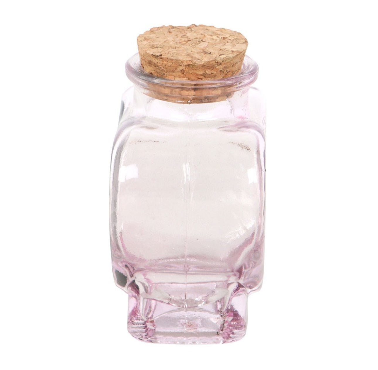 Botella decorativa de poción de amor con forma de corazón de cristal