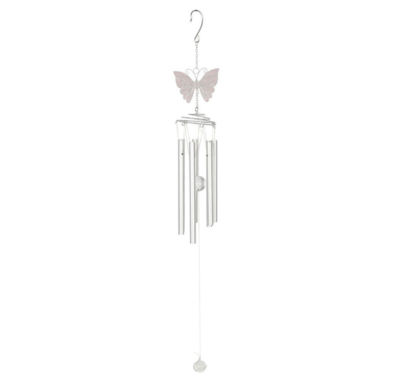 CARILLERO DE VIENTO DE MARIPOSA BLANCA