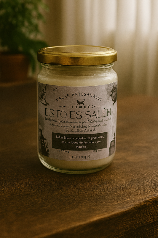 Vela artesanal "Esto es Salem"
