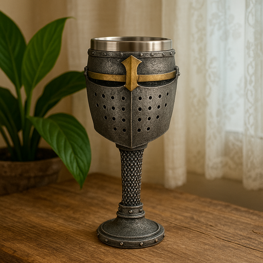 Copa Decorativa Casco y Malla Medieval