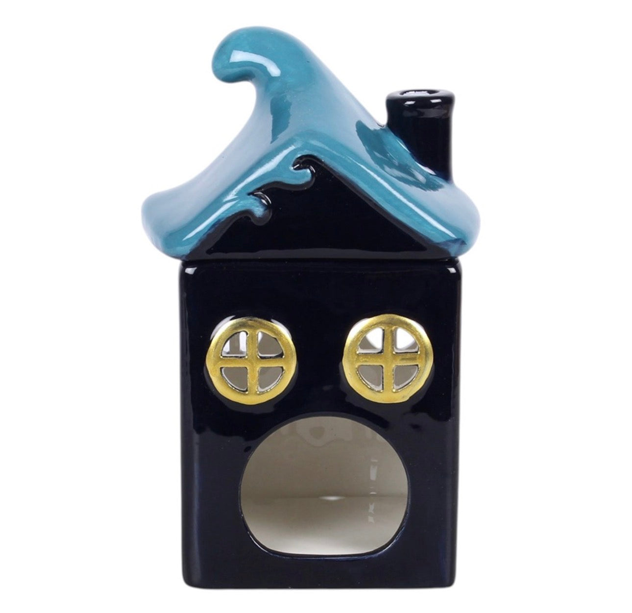 QUEMADOR DE ACEITE CASA MÁGICA AZUL OSCURO
