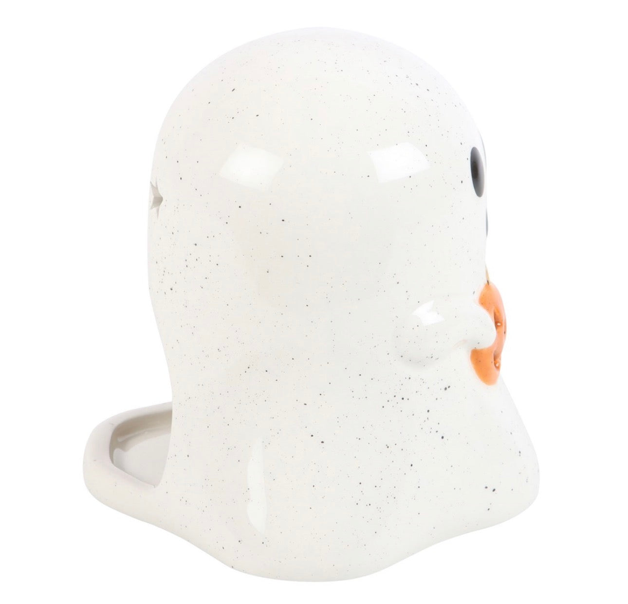 PORTAVELAS CON FORMA DE FANTASMA Y CALABAZA