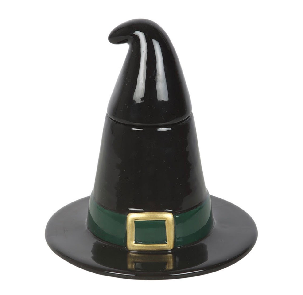 QUEMADOR DE ACEITE CON FORMA DE SOMBRERO DE BRUJA NEGRO