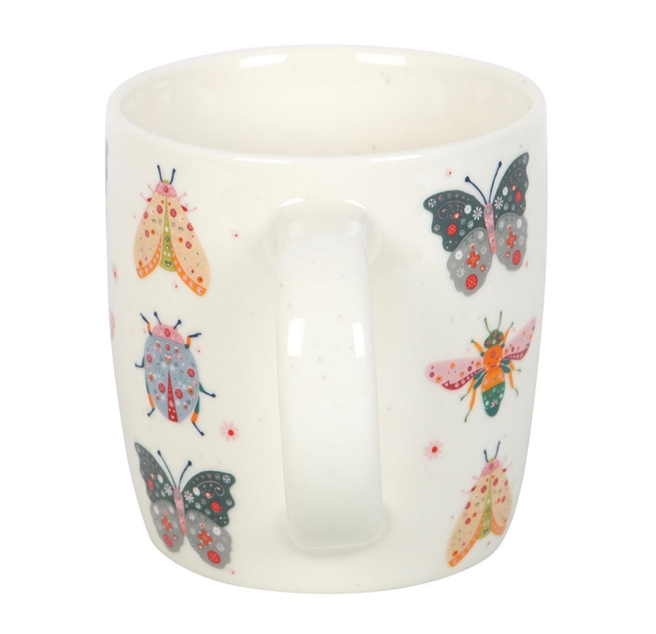 TAZA CON ESTAMPADO FLORAL DE INSECTOS