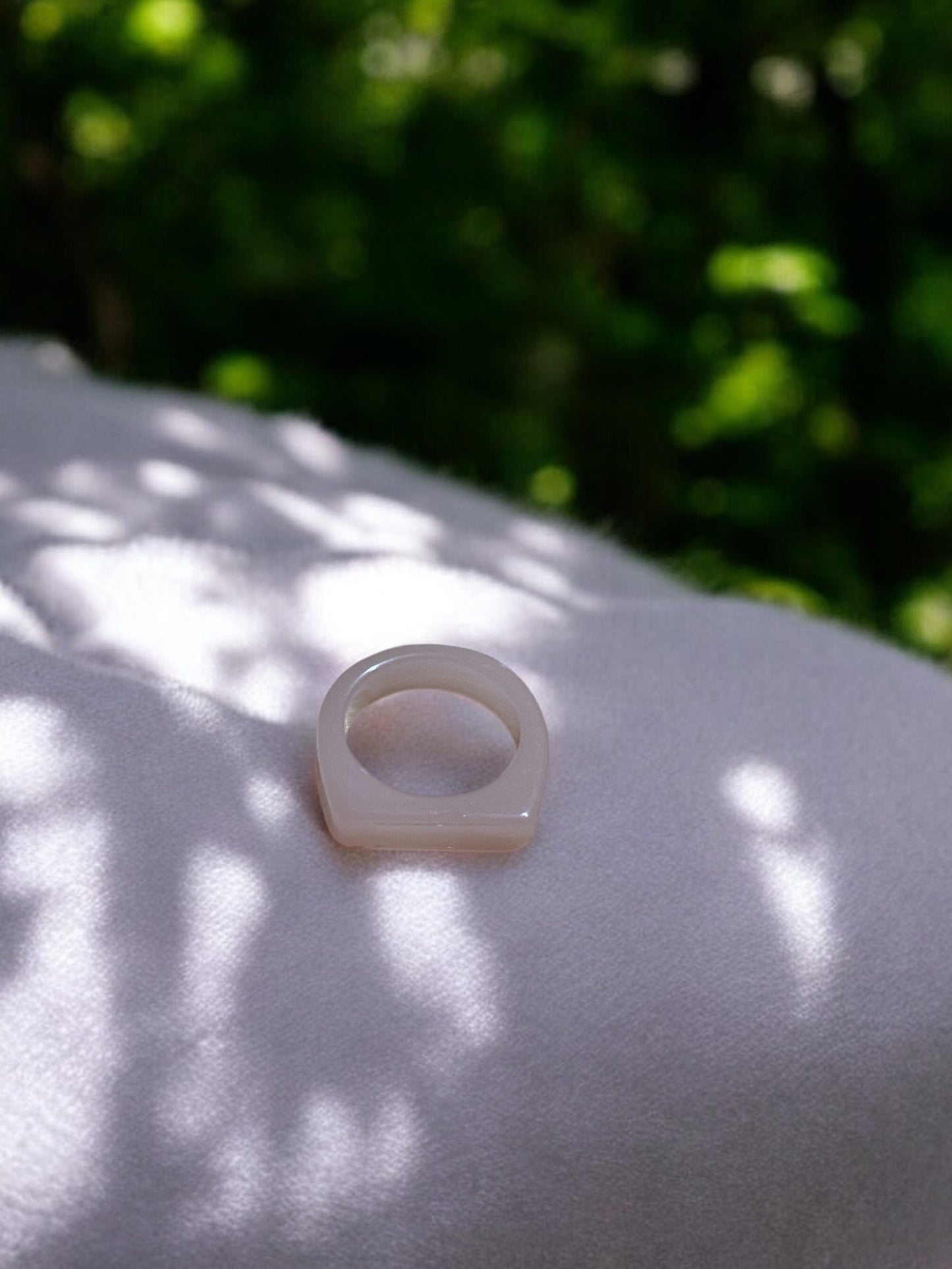 Anillo resina rosa