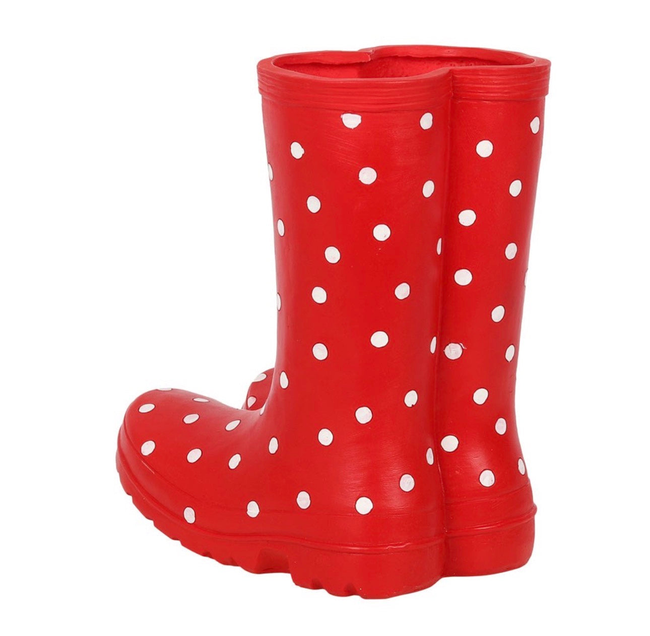 MACETA CON FORMA DE BOTA DE AGUA ROJA
