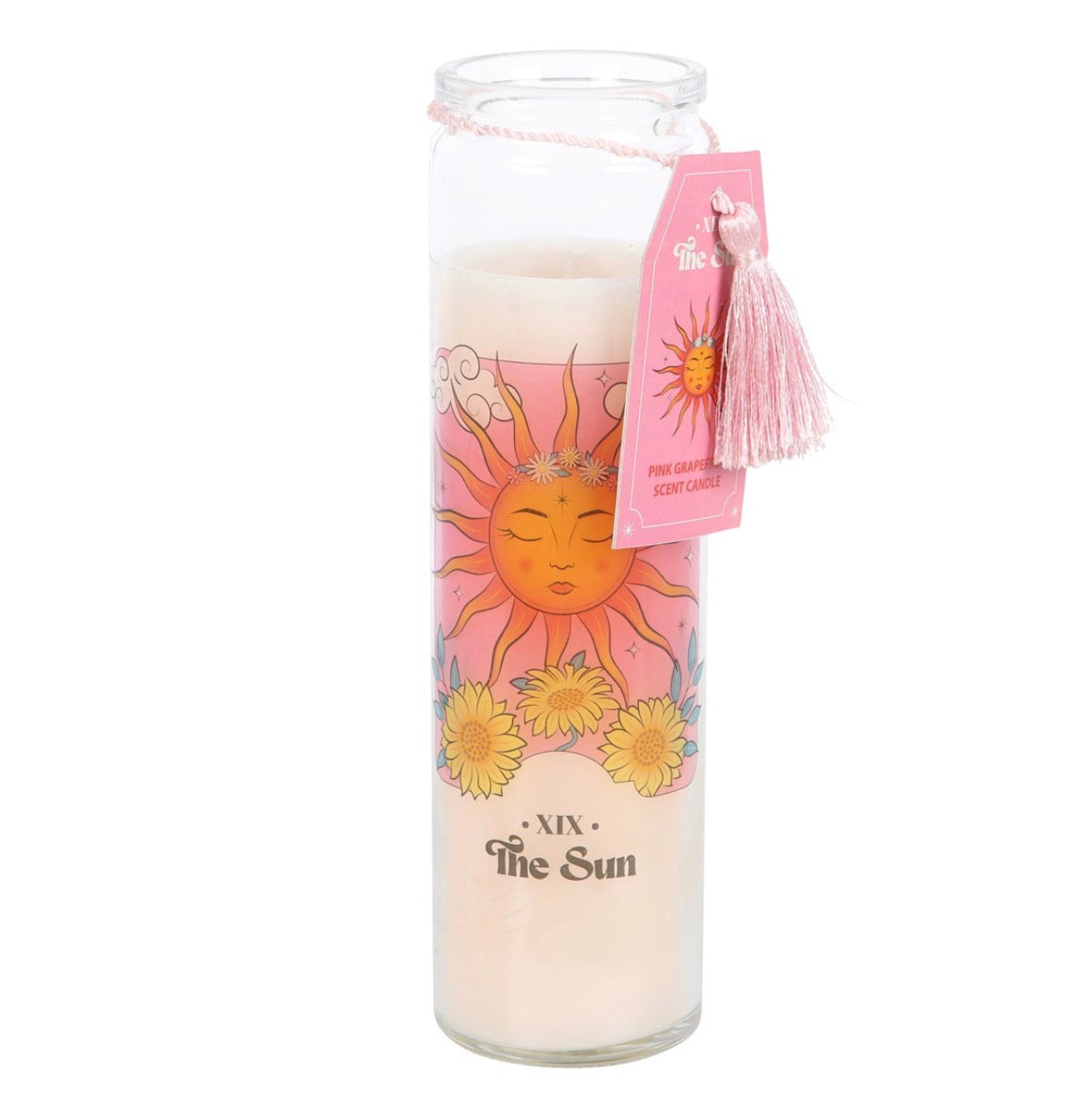 VELA TUBO DE POMELO ROSA SOL