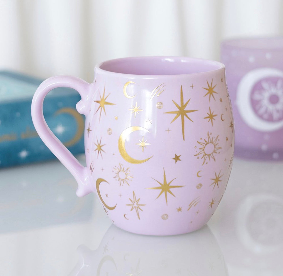 TAZA «CIELOS MORADOS PASTEL»