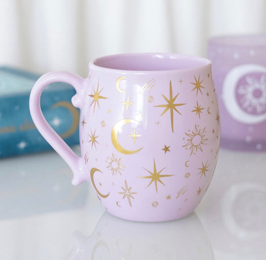 TAZA «CIELOS MORADOS PASTEL»