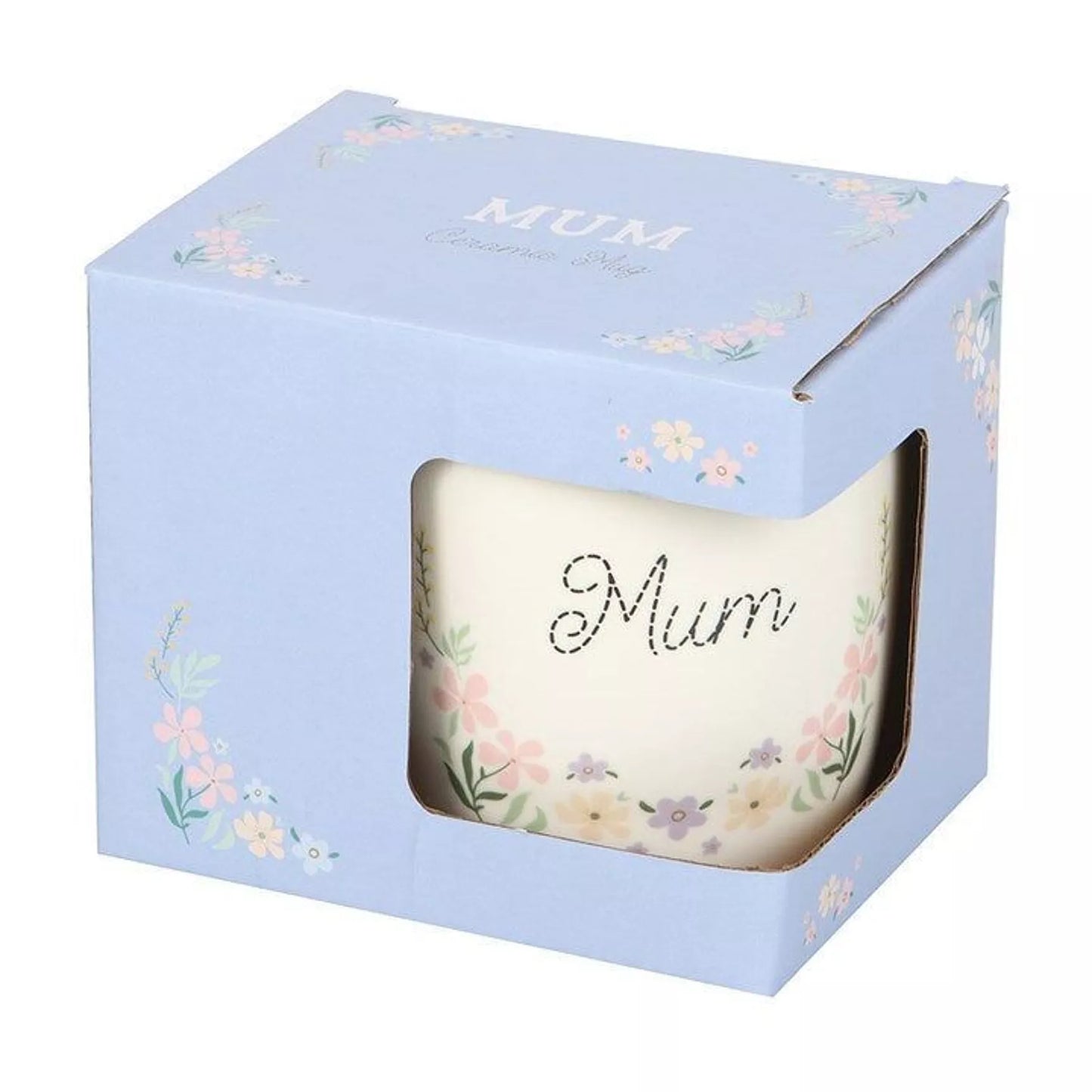 Taza con diseño de mamá con flores en tonos pastel