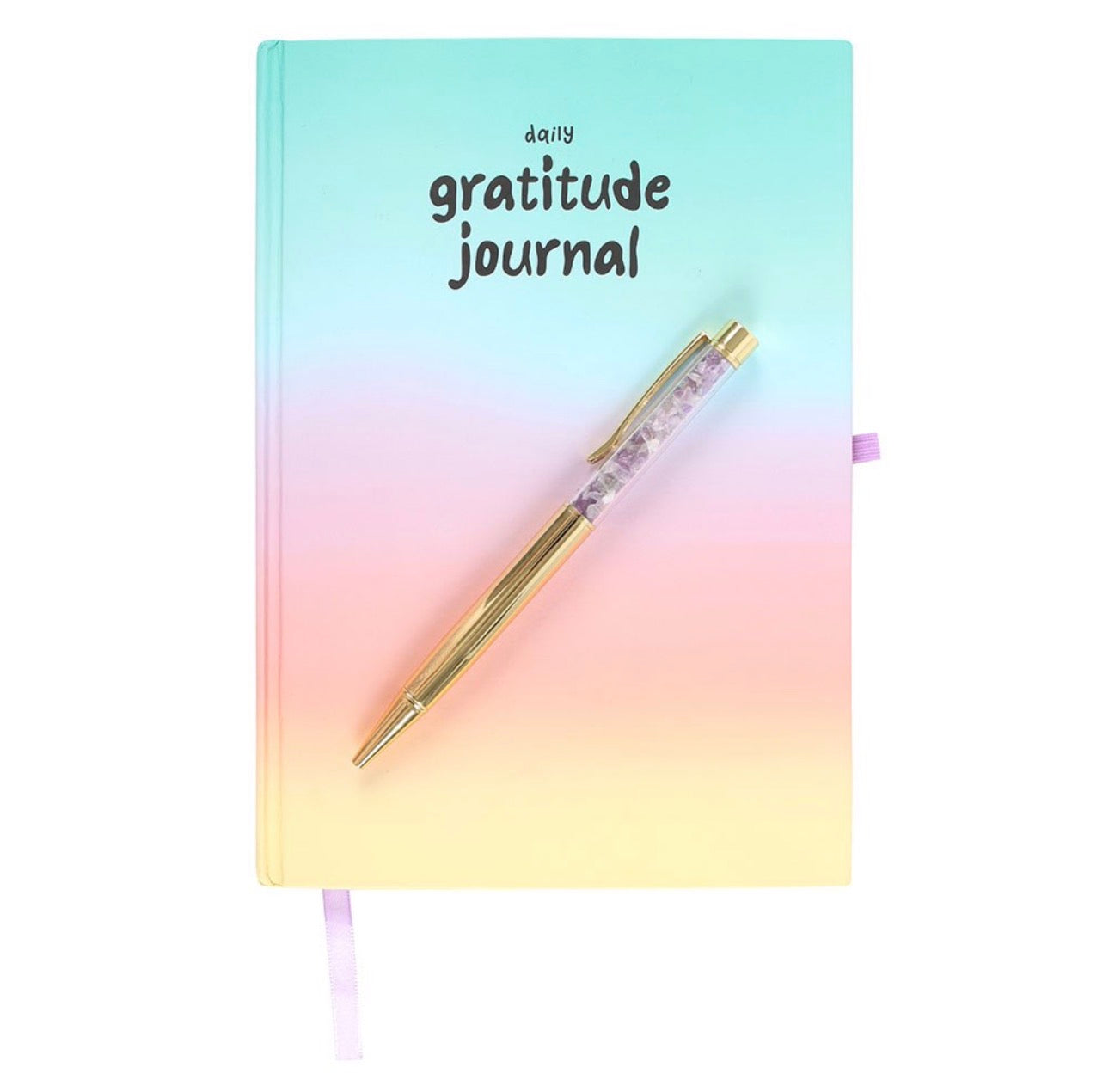 Libreta DE GRATITUD MULTICOLOR CON PLUMA AMATISTA