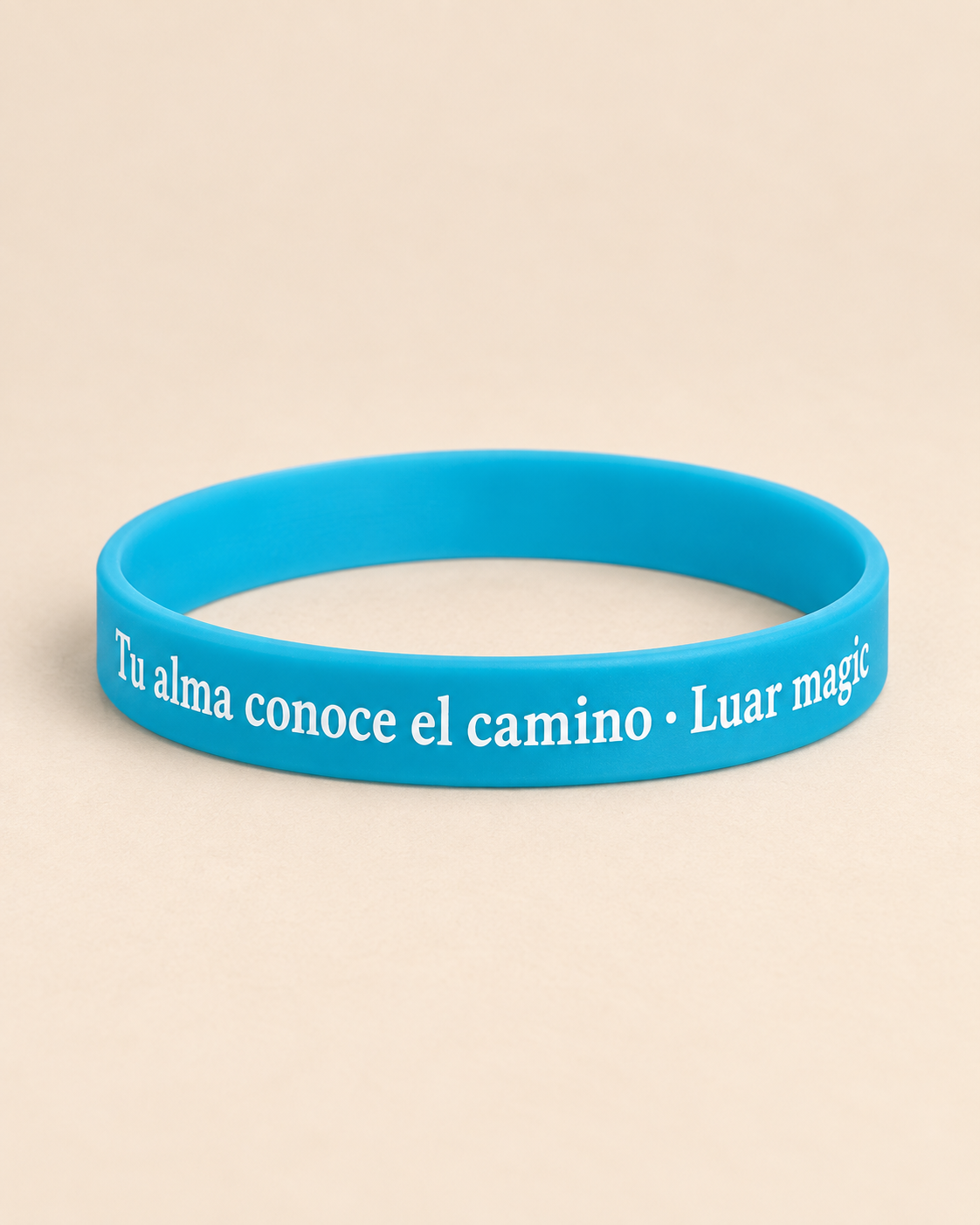 Pulsera “Tu alma conoce el camino” · Azul turquesa