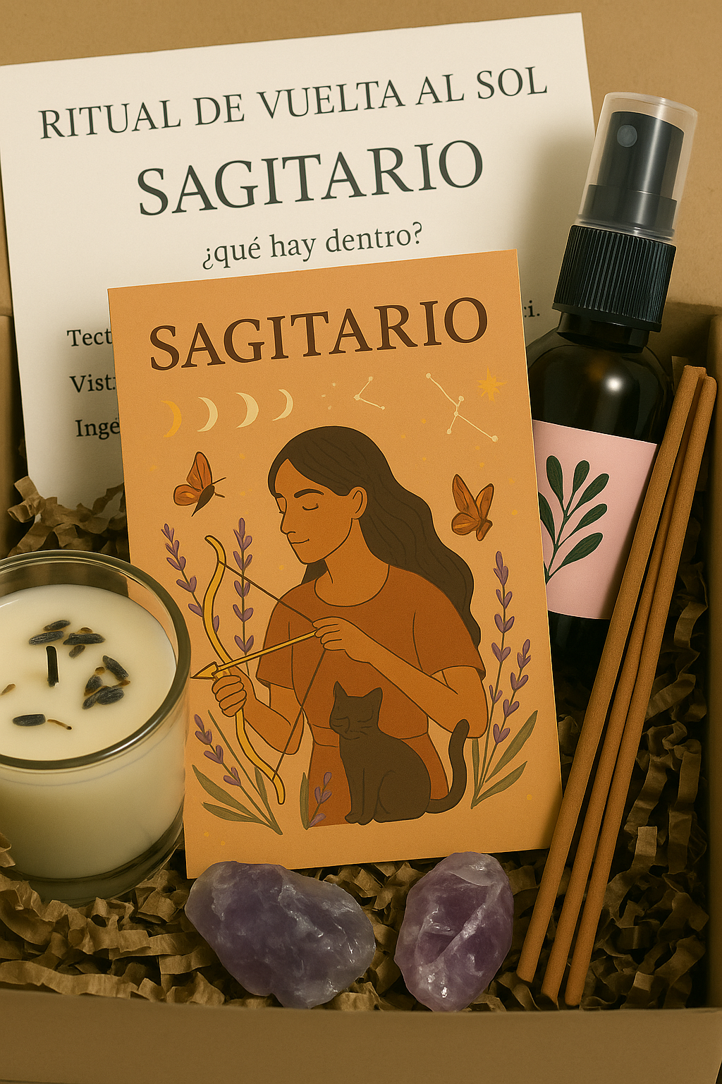 Caja de vuelta al sol Sagitario