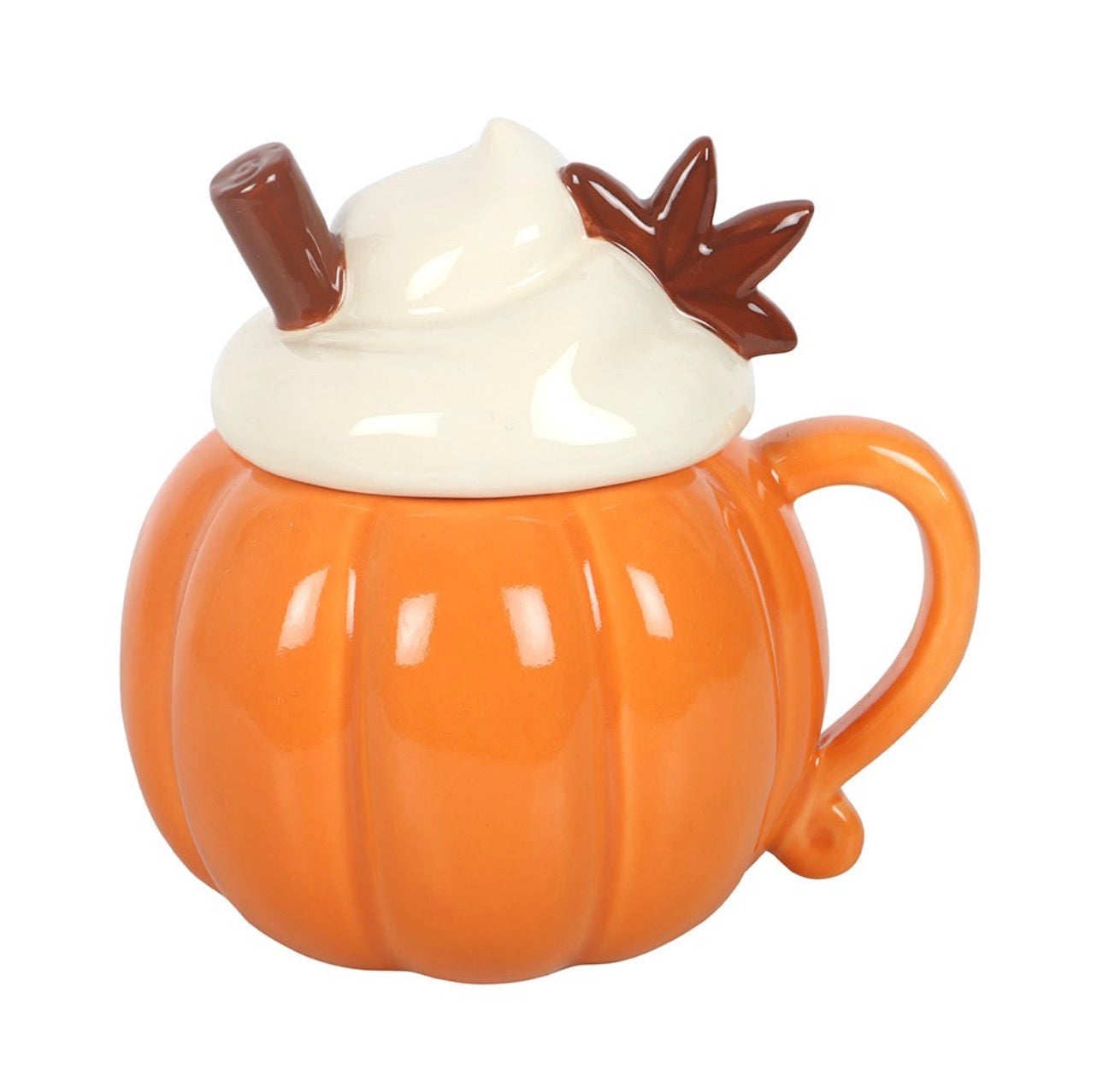 QUEMADOR DE ACEITE Y CALENTADOR DE CERA DE CALABAZA CON TAPA
