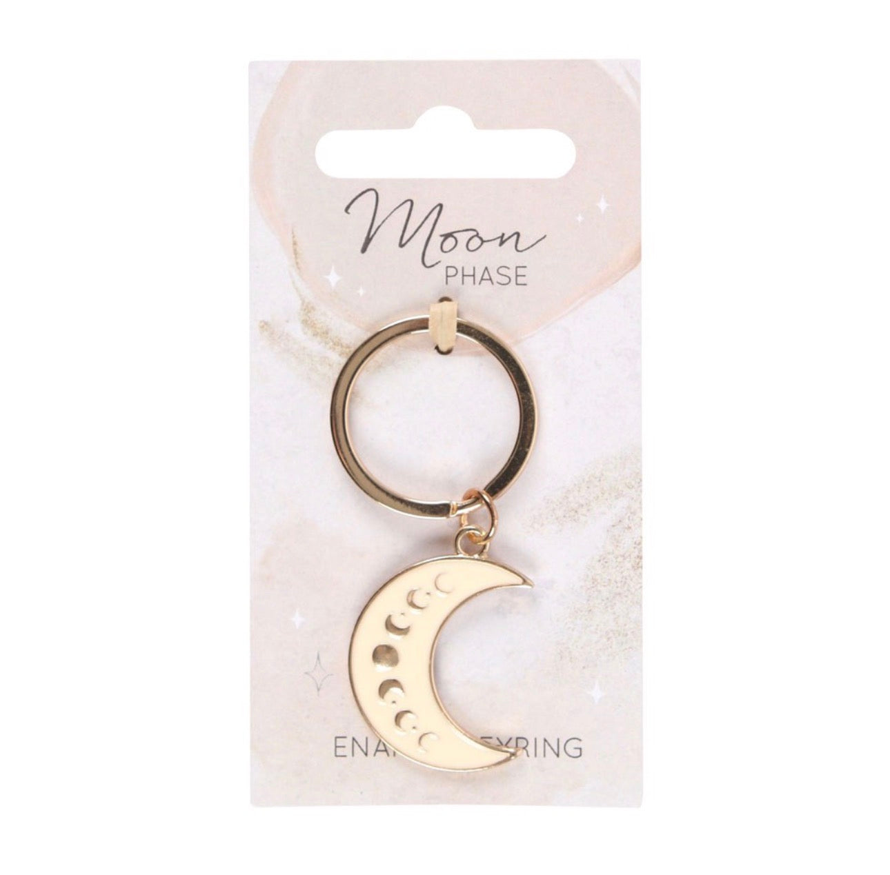 LLAVERO DE ESMALTE CRECIENTE FASE LUNAR