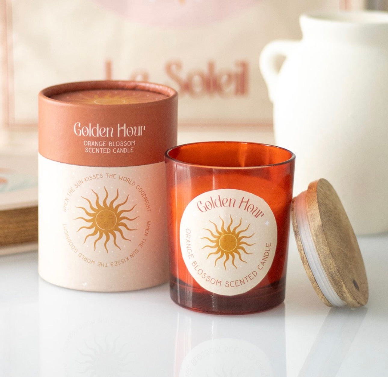VELA DE FLOR DE AZAHAR HORA DORADA