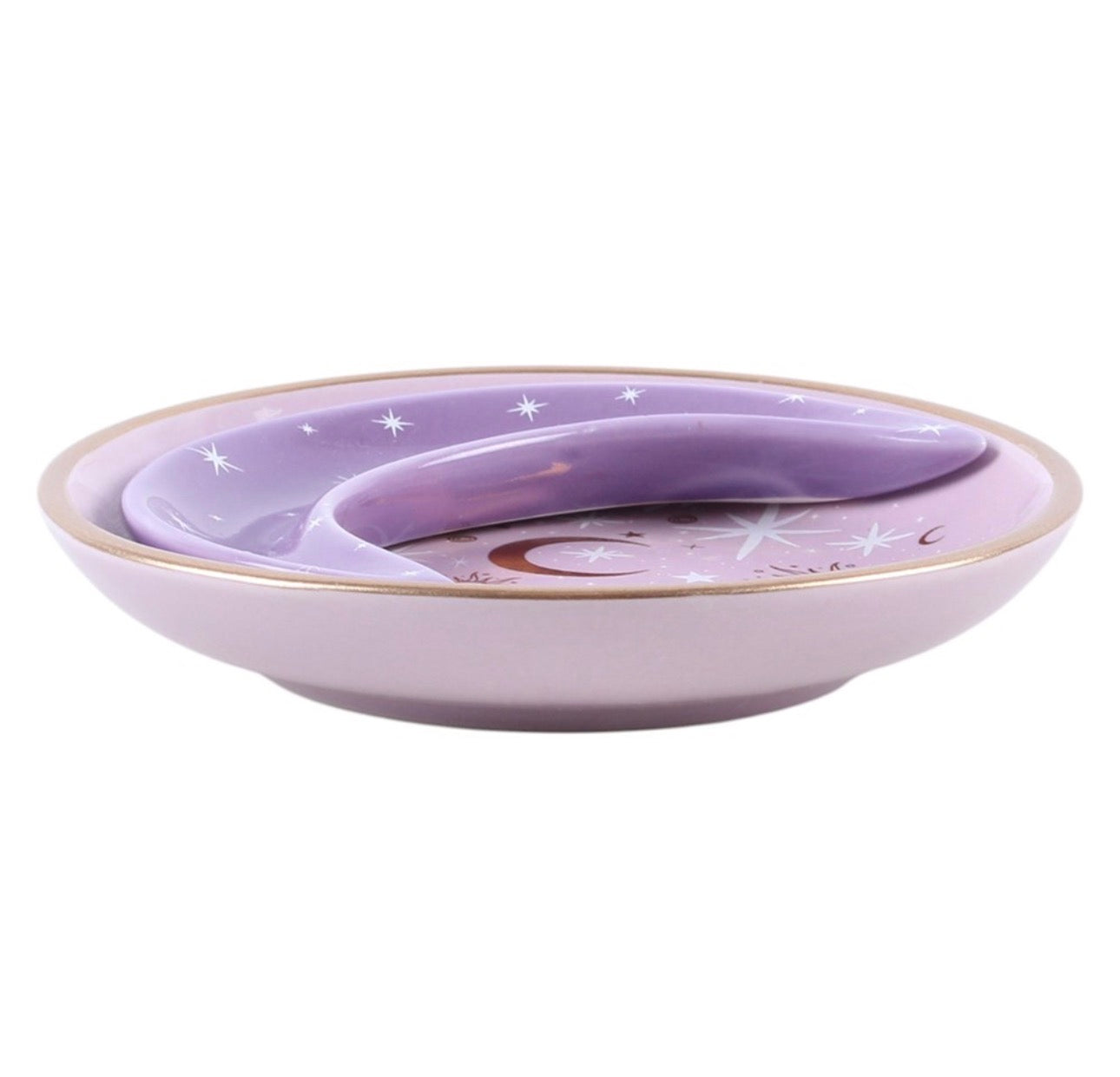 PLATOS APILABLES PARA JOYAS CON FORMA DE LUNA PÚRPURA