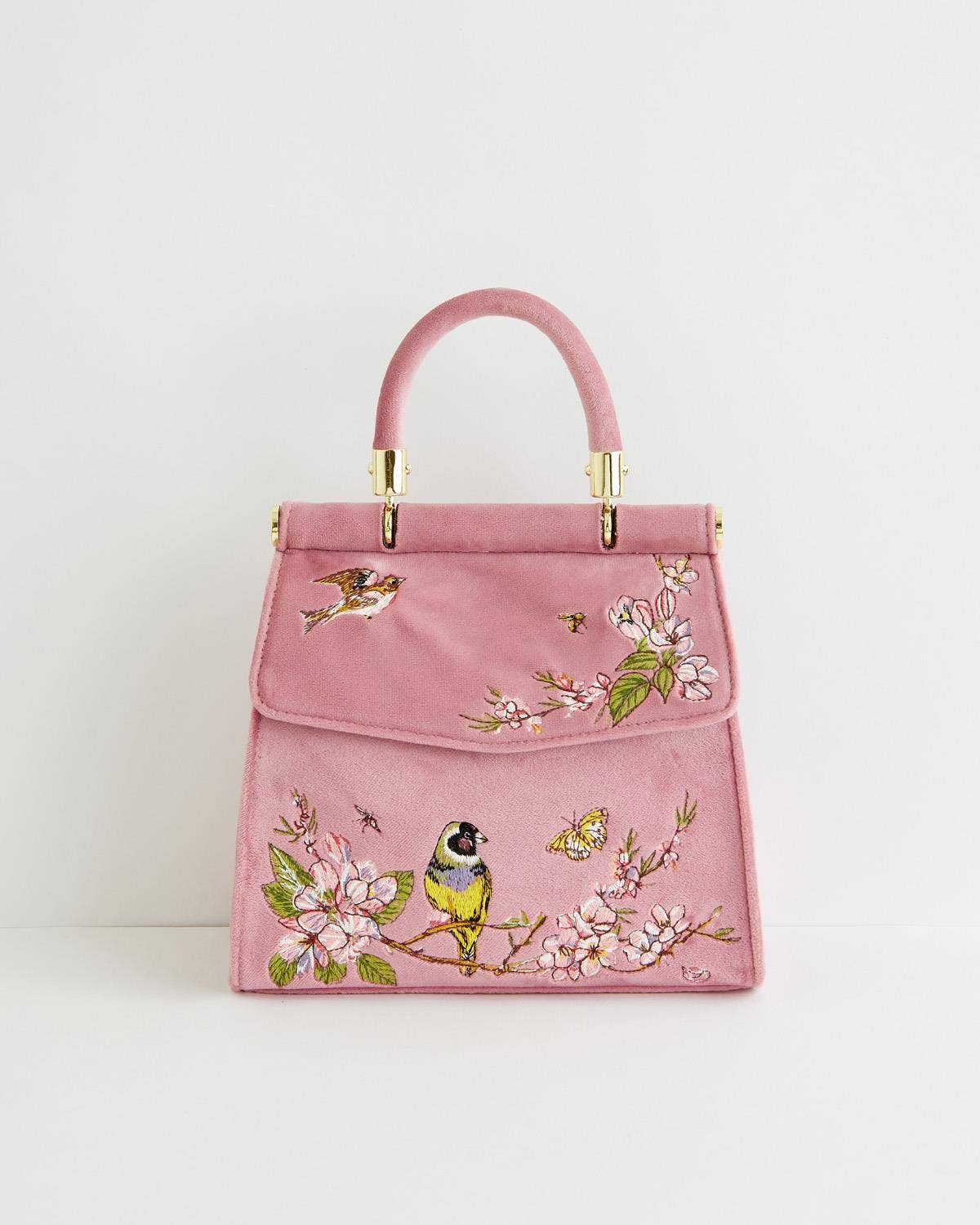 Bolso rosa fable bordado Morning Song artesanal