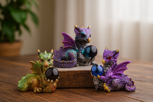 Figura Dragón de Elementos Bola de Cristal y Visión