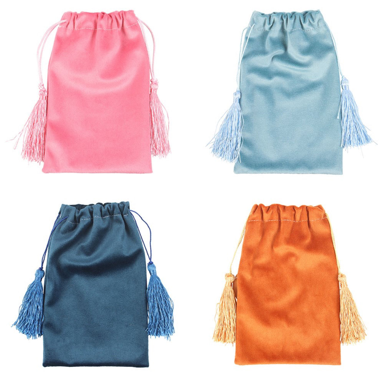 Bolsa de terciopelo con cordón para Tarot/oráculo y minerales