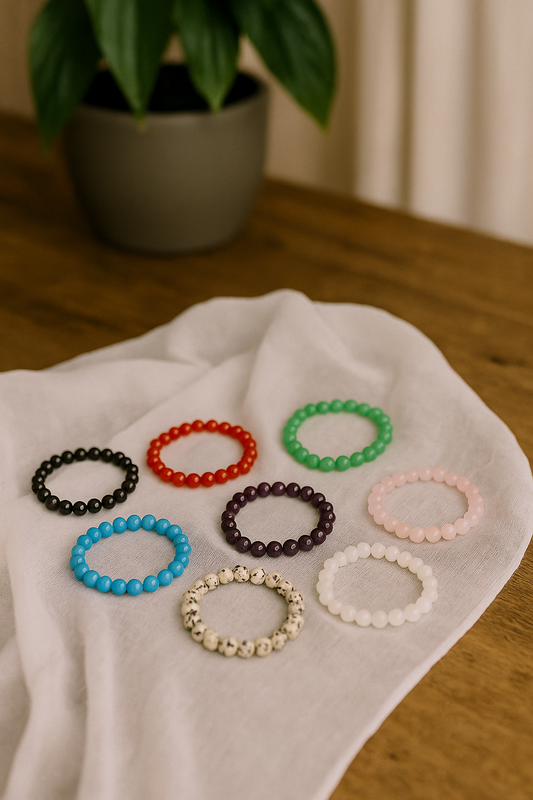 Pulseras de Piedras y Abalorios