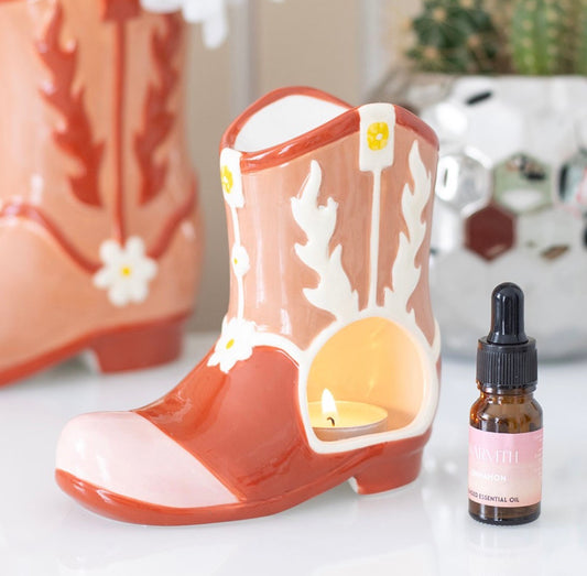 QUEMADOR DE ACEITE Y CALENTADOR DE CERA PARA BOTAS DE VAQUERO