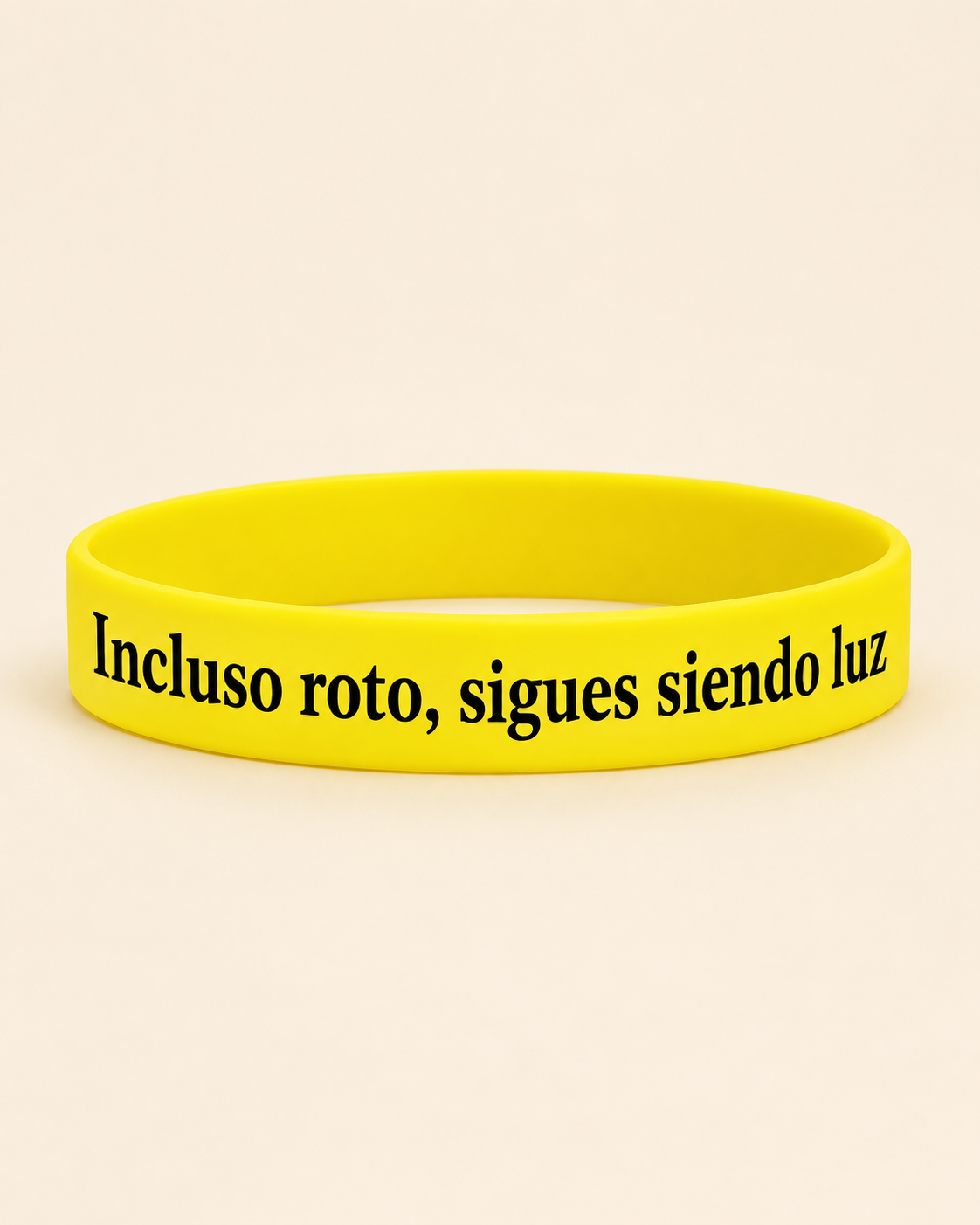Pulsera “Incluso roto, sigues siendo luz” · Amarillo solar