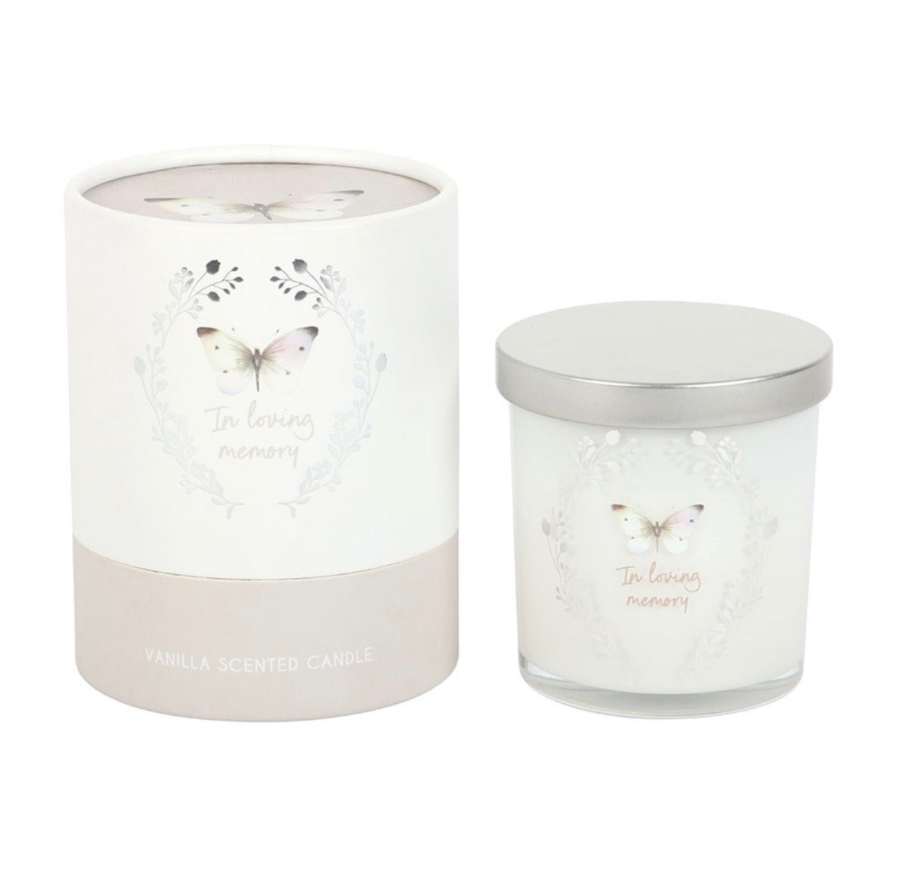 VELA DE VAINILLA MARIPOSA BLANCA