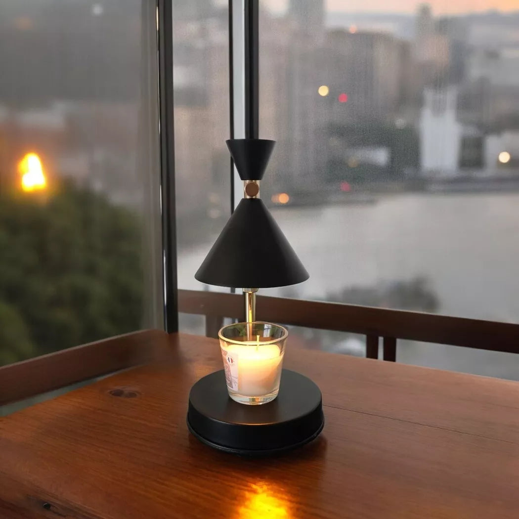 Lámpara difusora de velas sin humo y más duradera color negro