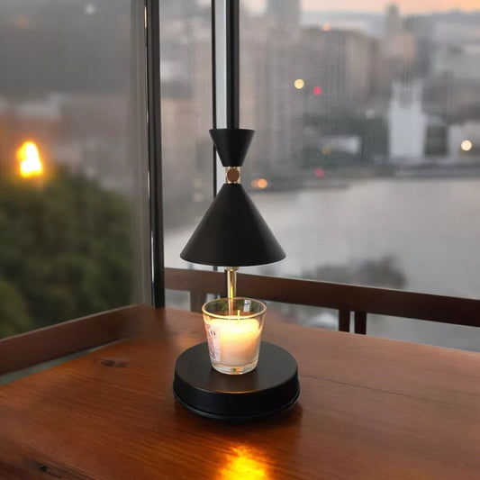 Lámpara difusora de velas sin humo y más duradera color negro