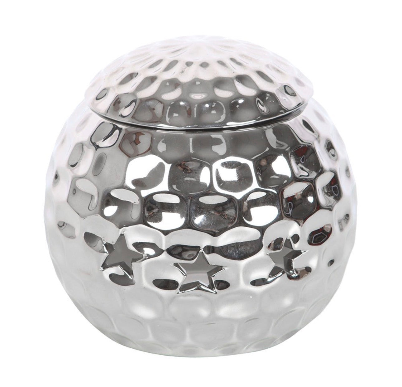 QUEMADOR DE ACEITE CON BOLA DE DISCO PLATEADA
