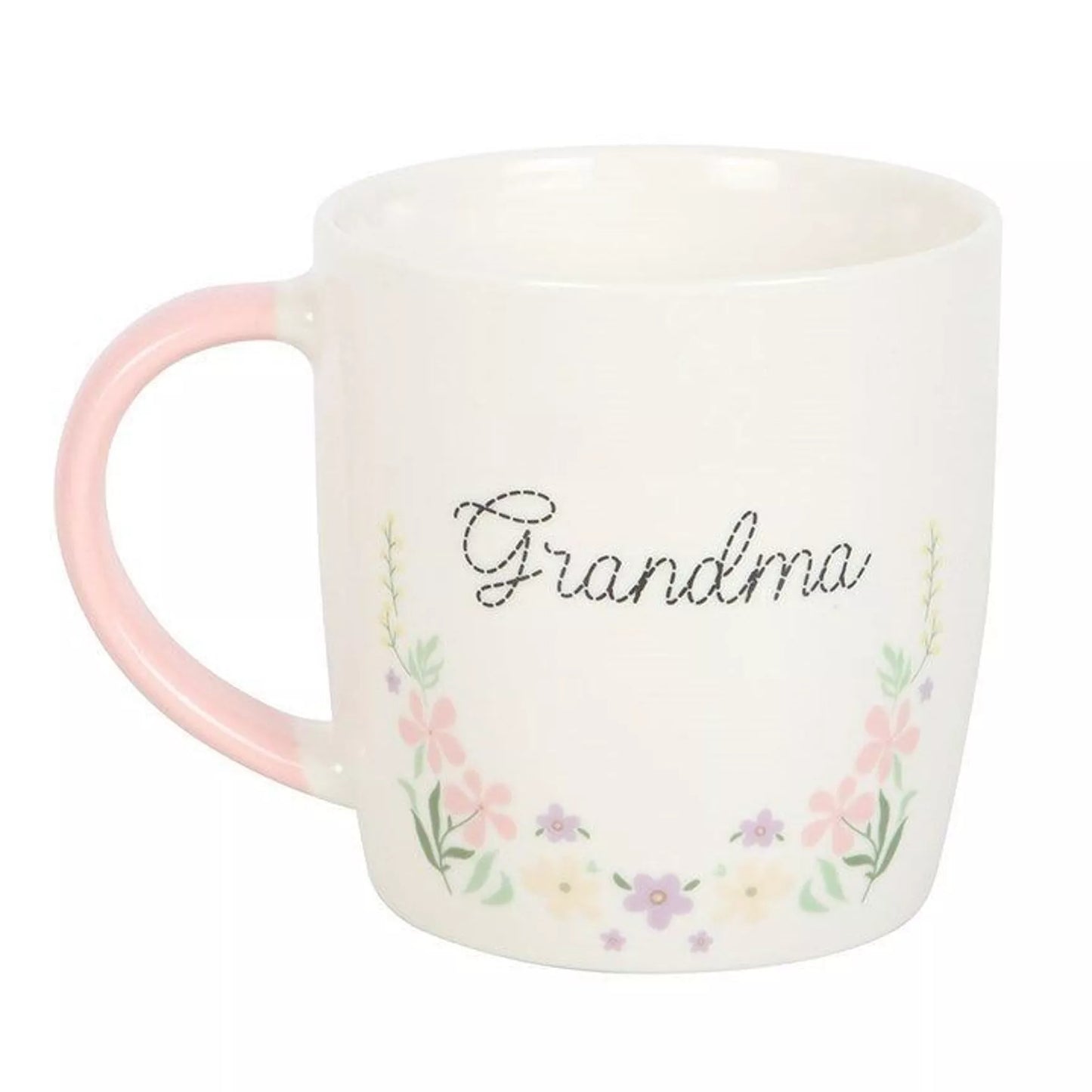 Taza con diseño floral de la abuela en tonos pastel